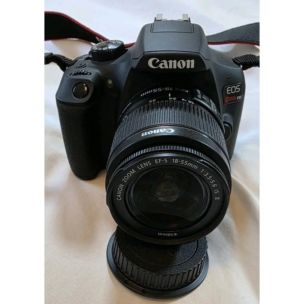 Canon EOS Rebel T6 DSLR Bundle - Shutter Count 6475 - NEW 75-300mm Lens & Case